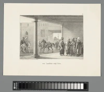 Egyptische mannen in een landhuis