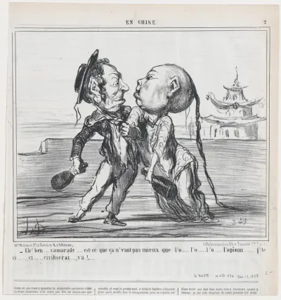 Eh! ben.....camarade....., from En Chine, published in Le Charivari, December 17, 1858