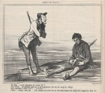 Eh! bien... as-tu l'intention de rester là?..., from "Croquis de Chasse"
