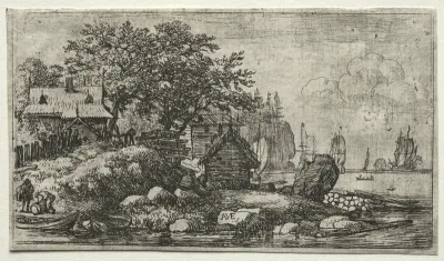 Eight landscapes (H.57-64): Landscape with Two Empty Boats