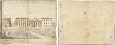 Eighteen Views of Rome: The Collegio di Propaganda Fide (recto); Sketches of Windows and Pilasters of the Attic Storey of the Collegio di Propaganda Fide (verso)