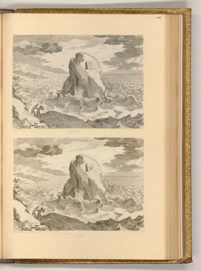 Ein Buch auf einem Fels im Meer