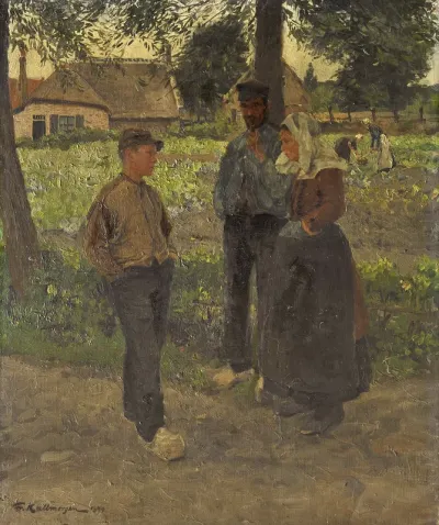 Eine Unterredung (Holländische Familie)