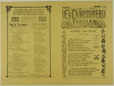 El cancionero popular, hoja num. 12 (The Popular Songbook, Sheet No. 12)
