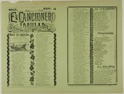 El cancionero popular, hoja num. 4 (The Popular Songbook, Sheet No. 4)