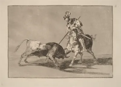 El Cid Campeador lanceando otro toro  (The Cid Campeador Spearing Another Bull)