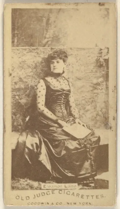 Eleanor Lane, from the Actors and Actresses series (N171) for Old Judge Cigarettes
