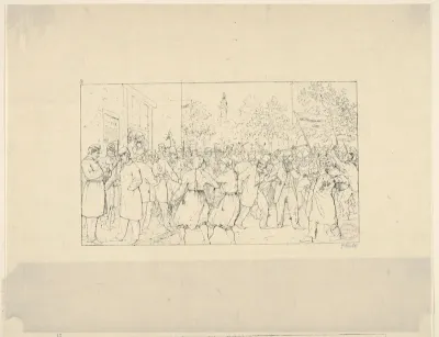Election in Baltimore, November, 1862 (from Confederate War Etchings)