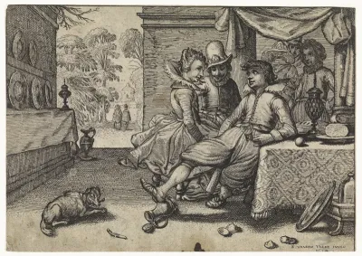 Elegant gezelschap aan gedekte tafel