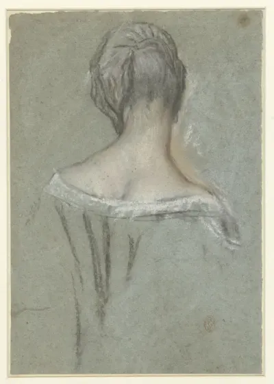 Elegante dame, van achteren