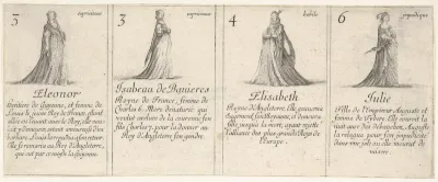 Eleonor, Isabeau de Bauieres, Elisabeth, and Julie, from "The Game of Queens" (Le Jeu des Reines Renommées)