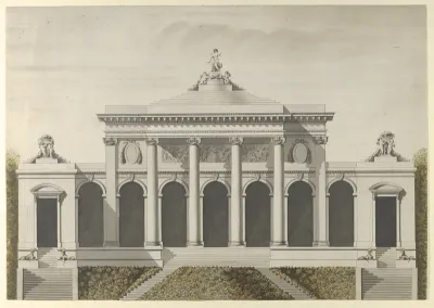 Elevation for the Garden-Front of the Hotel de Brunoy, Faubourg St. Honoré, Paris
