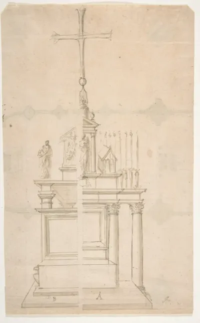 Elevation of a Main Altar with an Alternate Design
