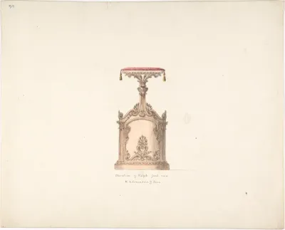 Elevation of a Pulpit, Front View, R. Edmundson & Sons