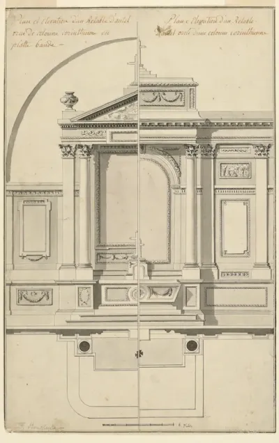 Elevation of Altar Screen