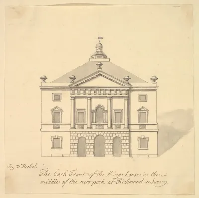 Elevation of Back Façade of the Kings House, Richmond, Surrey