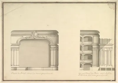 Elevation of Proscenium and Lateral View