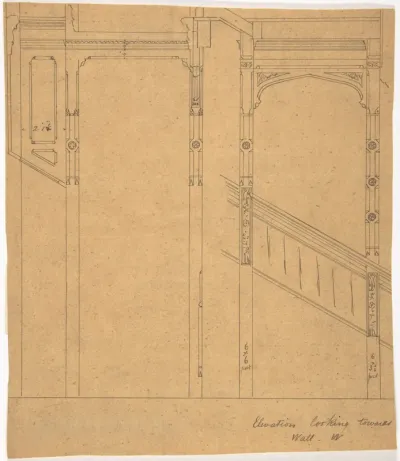 Elevation of Staircase Wall