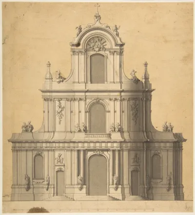 Elevation of West Façade of a Church