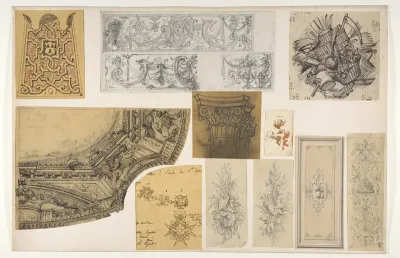 Eleven designs for the painted decoration of interiors