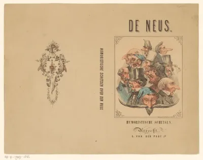 Elf mannenhoofden met verschillende neuzen