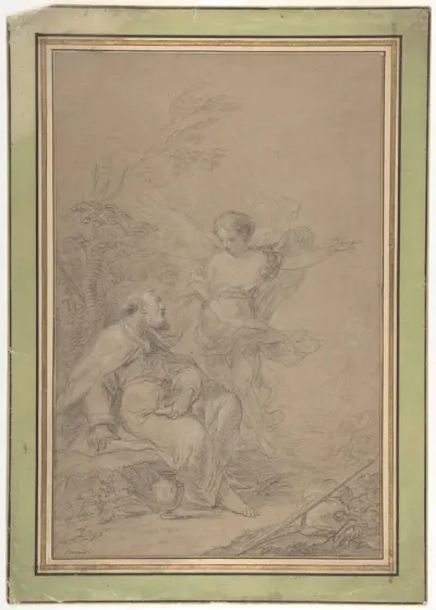 Elijah Visited by an Angel in the Wilderness (I Kings 19:4-8)