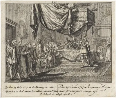 Elisabetta Farnese in het kraambed