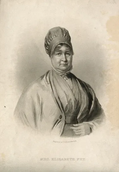 Elizabeth Fry. Engraving by J. C. Buttre