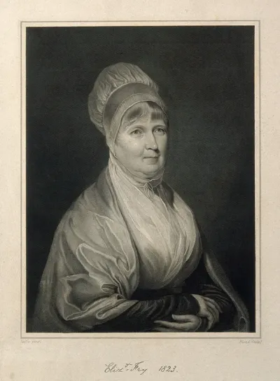 Elizabeth Fry. Stipple engraving by T. Blood, 1823, after C.R. Leslie