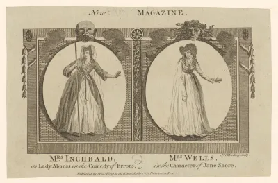 Elizabeth Inchbald en Mary Wells in de rollen van Emilia en Jane Shore