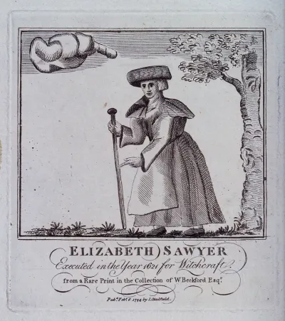 Elizabeth Sawyer, of Edmonton, Middlesex, who was executed for witchcraft in 1621