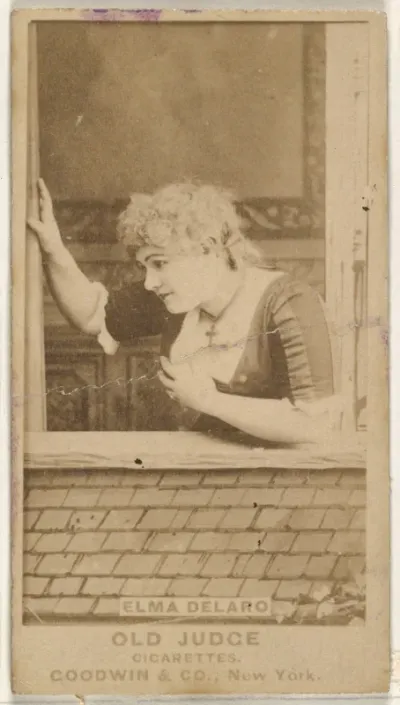 Elma Delaro, from the Actors and Actresses series (N171) for Old Judge Cigarettes