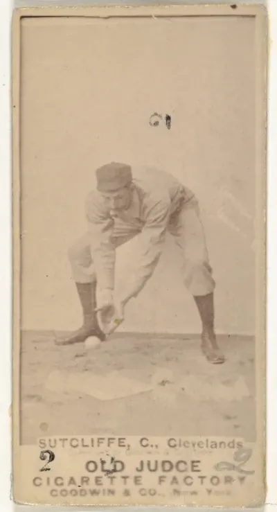 Elmer Ellsworth "Sy" Sutcliffe, Catcher, Cleveland, from the Old Judge series (N172) for Old Judge Cigarettes