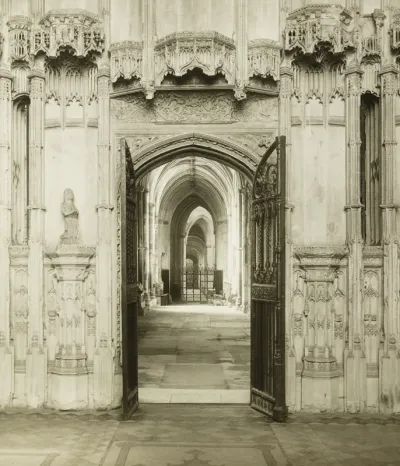 Ely Cathedral: From Br. West's Chapel into South Choir Aisle
