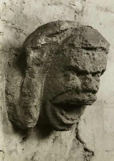Ely Cathedral: Head in South Nave Triforium