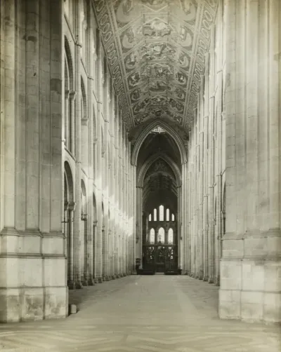 Ely Cathedral: Nave from Porch Door