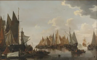 Embarkation of Troops on a Dutch River
