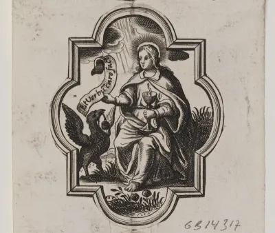 Emblem med evangelisten Johannes