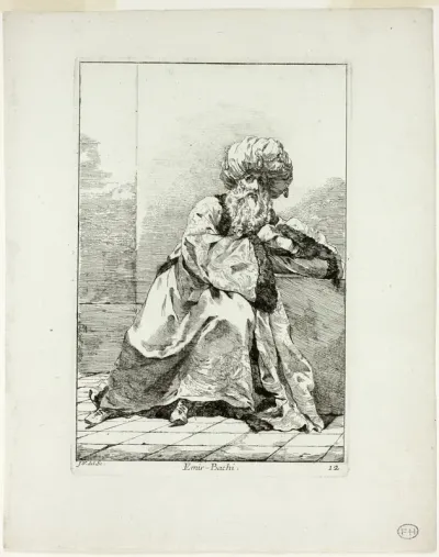 Emir Bachi, plate twelve from Caravanne du Sultan à la Mecque