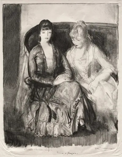 Emma and Marjorie on a Sofa