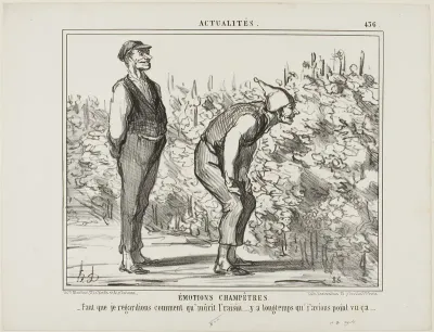 Emotions From the Countryside. “- Have to see how the wine grows… haven't never seen it before…,” plate 436 from Actualités