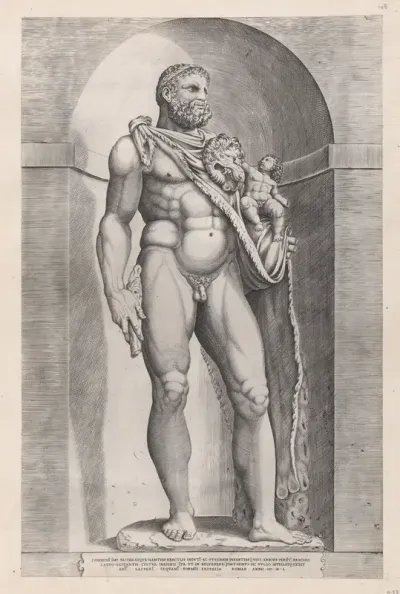Emperor Commodus as Hercules, from "Speculum Romanae Magnificentiae"