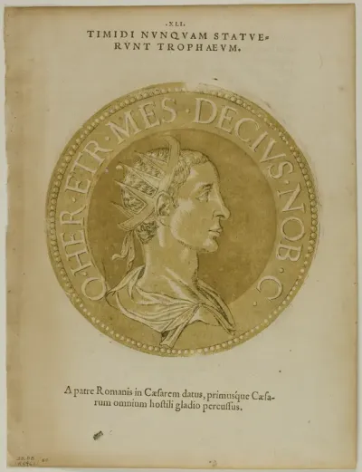 Emperor Decius from Icones Imperatorum Romanorum, plate 60 from Woodcuts from Books of the XVI Century