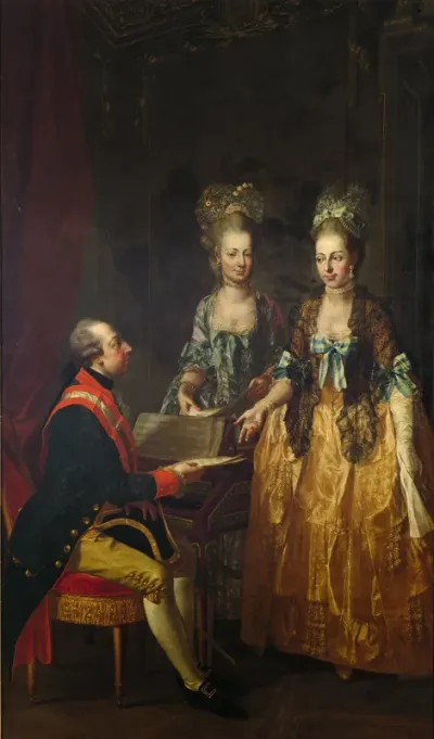 Emperor Joseph II at the spinet, with his sisters Maria Anna and Maria Elisabeth