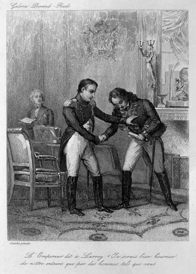 Emperor Napoleon congratulating Baron Larrey in 1813
