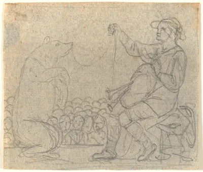 En bjørnetrækker og hans bjørn
