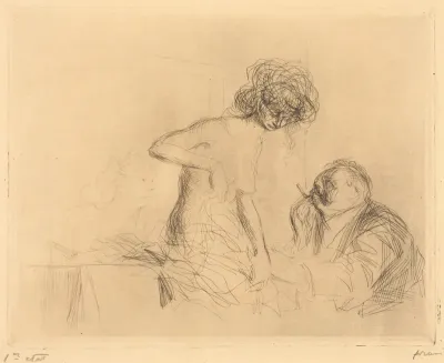 En cabinet particulier (1ère planche) (In a Private Room) (first plate)