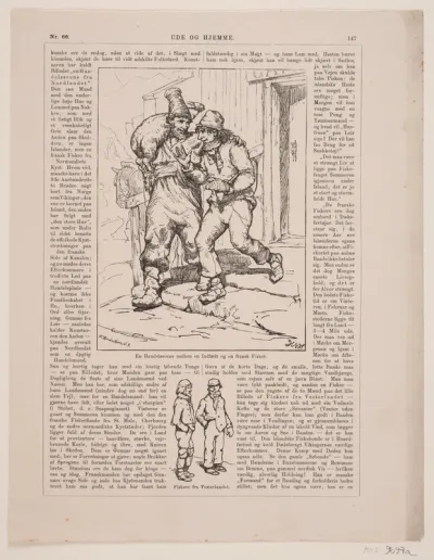 En Handelsscene imellem en Indfødt og en fransk Fisker - Fiskerne fra Vesterlandet
