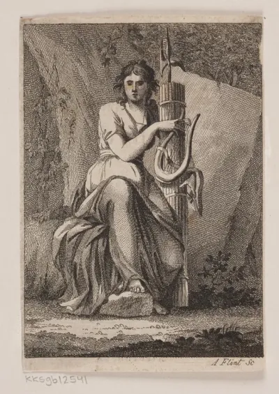 En kvinde med lyra og fasces