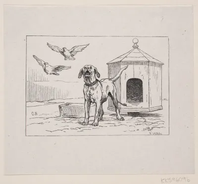 En Lænkehund ved sit Hus